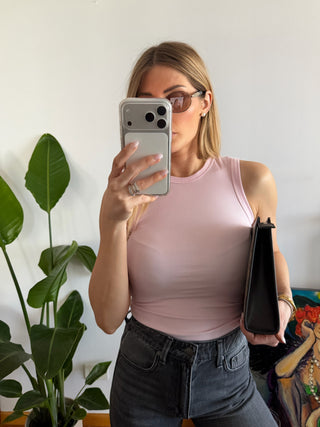 Canotta basic (bianco/rosa/nero)