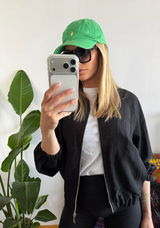 Bomber lino e cotone