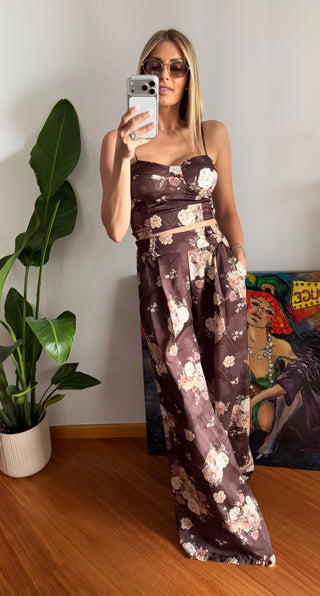 Set Flowers (marrone)