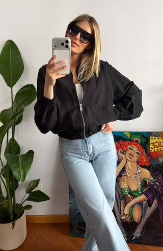 Bomber lino e cotone