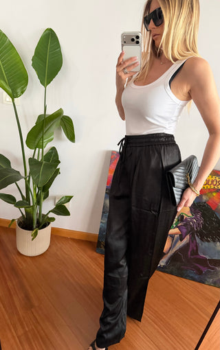 Pantalone morbido raso (bianco,grigio,nero)