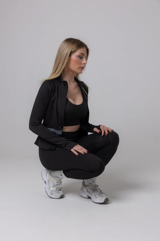 Set fitness leggings e felpa